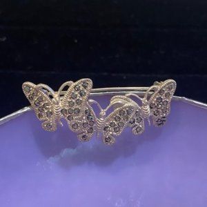 VTG 925 Silver Marcasite Butterfly Brooch
